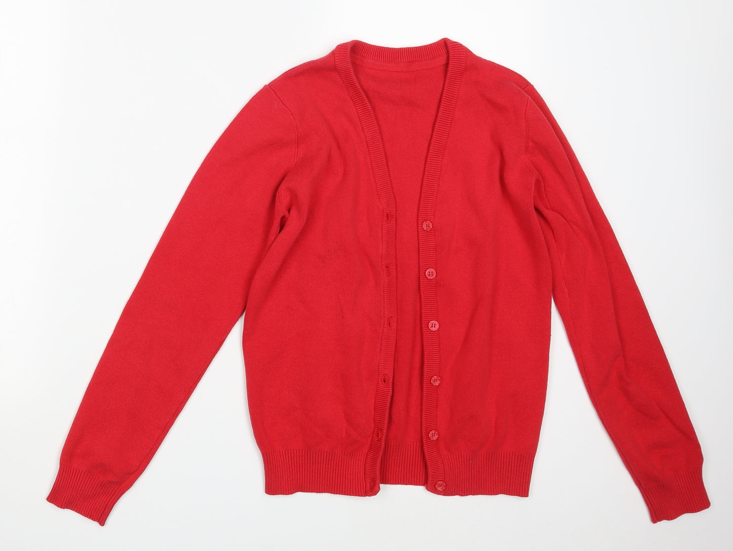 Nutmeg Girls Red   Cardigan Jumper Size 12-13 Years
