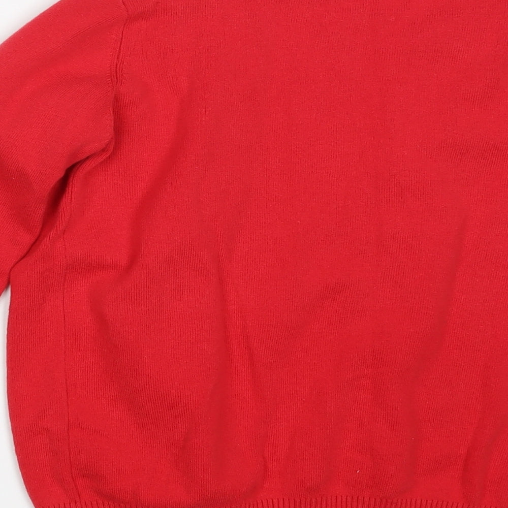 Nutmeg Girls Red   Cardigan Jumper Size 12-13 Years