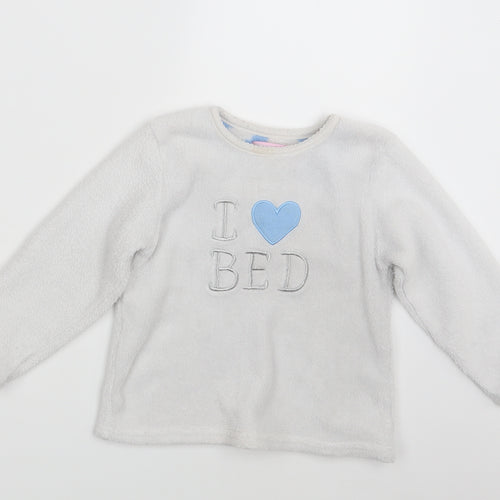 Young Dimension Girls White   Pullover Jumper Size 4-5 Years  - I love Bed