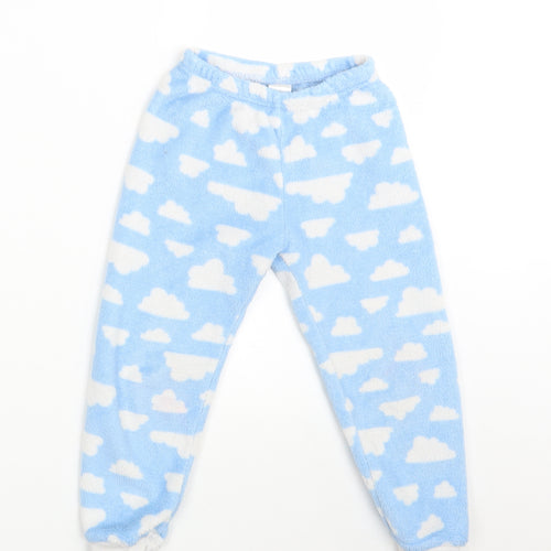 Young Dimension Girls Blue Colourblock  Sweatpants Trousers One Size - Waist 18in; Inside  leg 17in