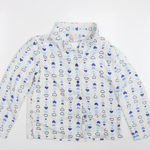 Secret Possessions Womens White Solid  Top Pyjama Top Size 12