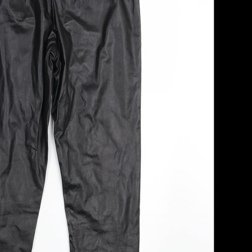 PRETTYLITTLETHING Womens Black   Trousers  Size 8 L27 in