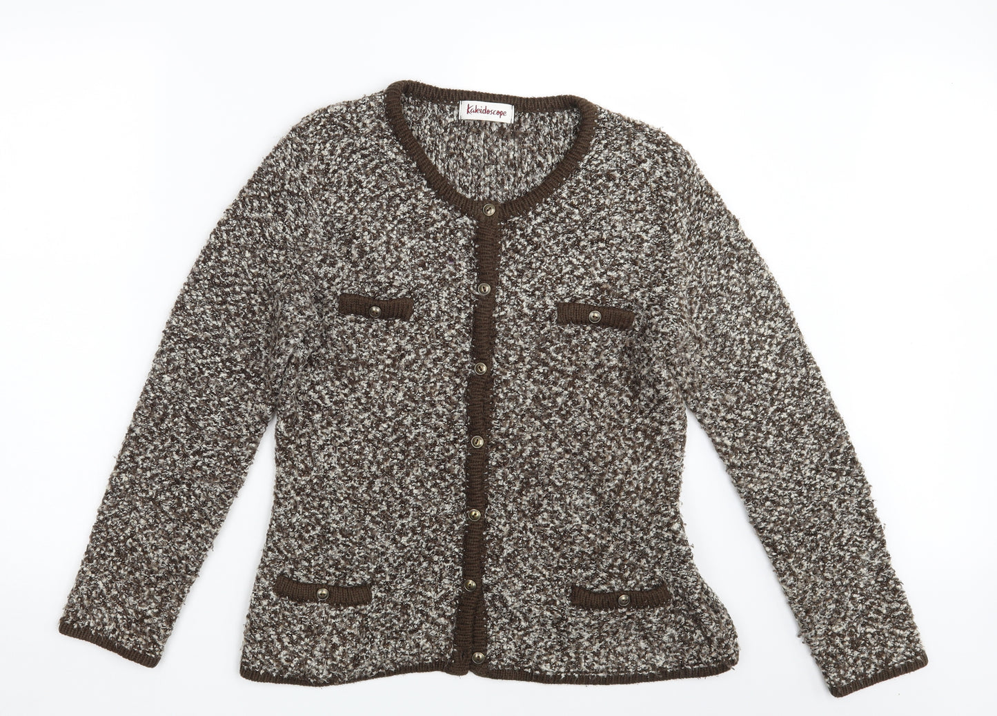 Kaleidoscope Womens Brown  Knit Cardigan Jumper Size 16