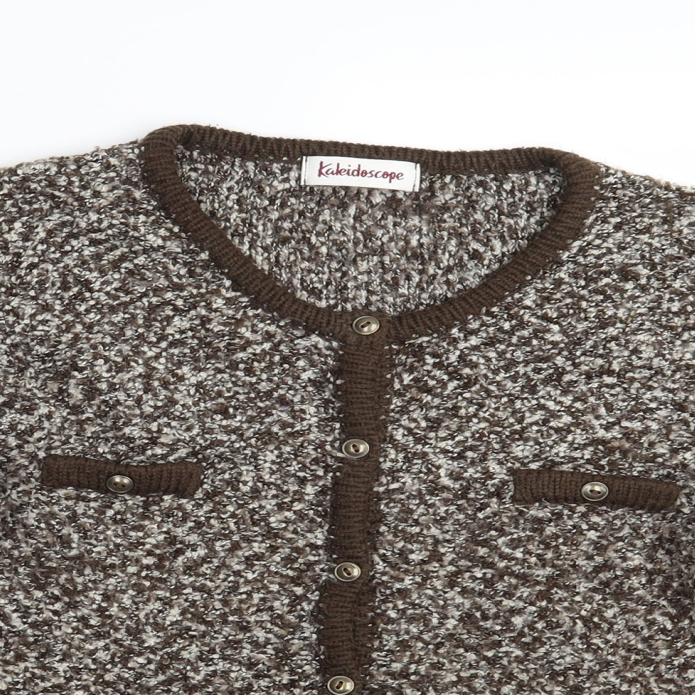 Kaleidoscope Womens Brown  Knit Cardigan Jumper Size 16