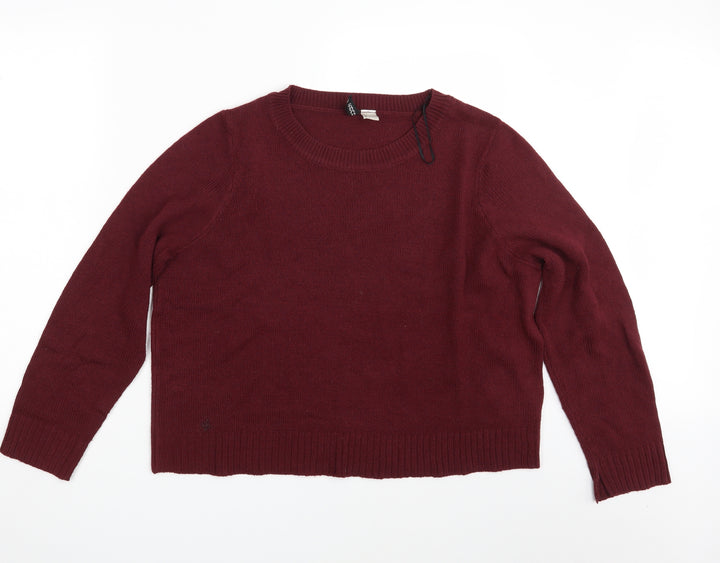 H&M Womens Purple Pullover Jumper Size L