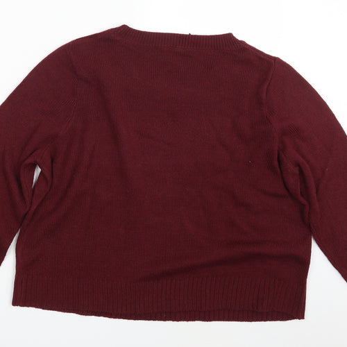 H&M Womens Purple   Pullover Jumper Size L