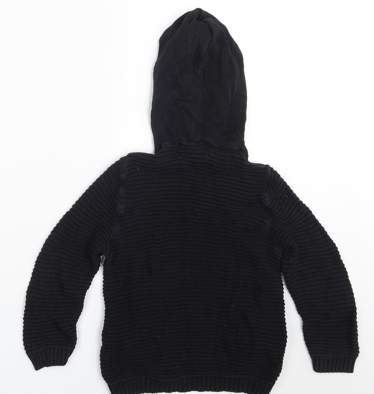 M & Co. Girls Black  Knit Pullover Hoodie Size 7-8 Years