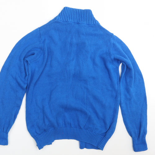Isle Womens Blue  Knit Full Zip Jumper Size 14