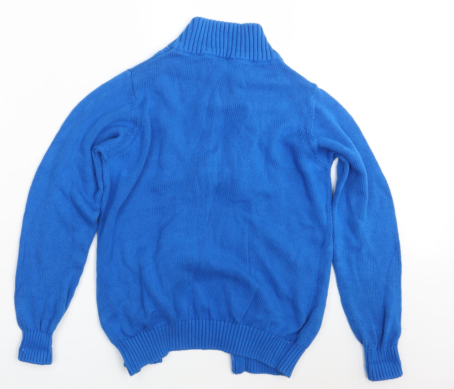 Isle Womens Blue  Knit Full Zip Jumper Size 14