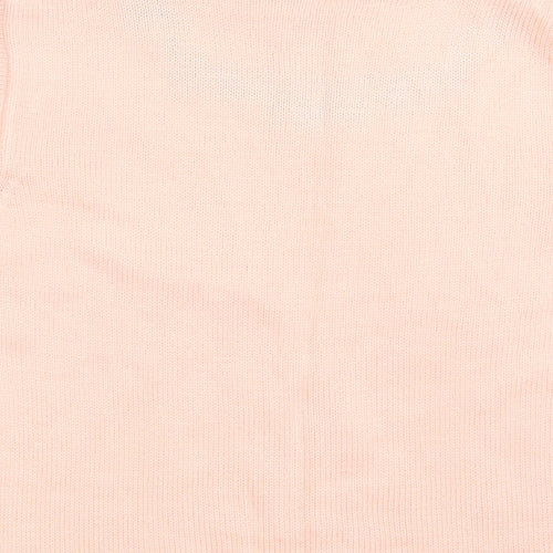 Compliments  Womens Pink Floral Knit Pullover Jumper Size 12