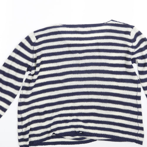 Julipa Womens Blue Striped  Pullover Sweatshirt Size 16