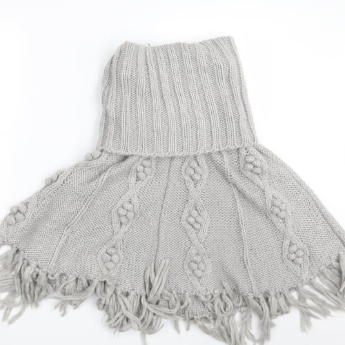 Papaya Womens Grey   Jacket Poncho Size S
