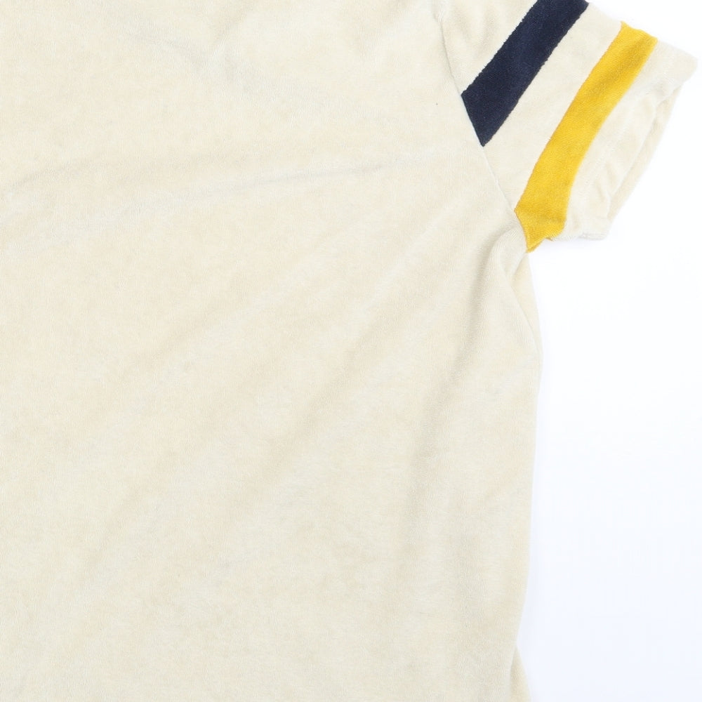 Asos  Mens Beige Striped   T-Shirt Size M