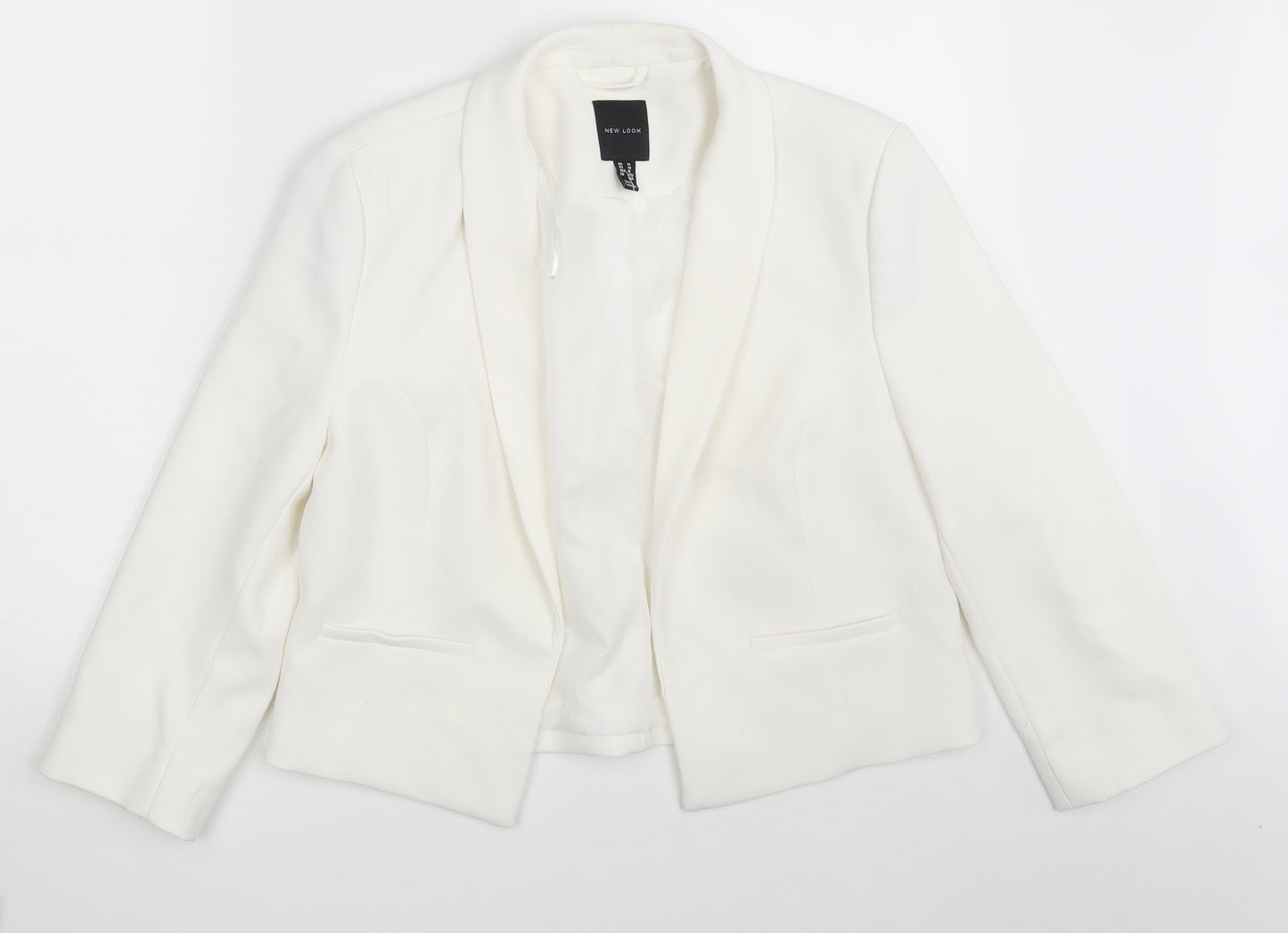 New Look Womens White   Jacket Blazer Size 14