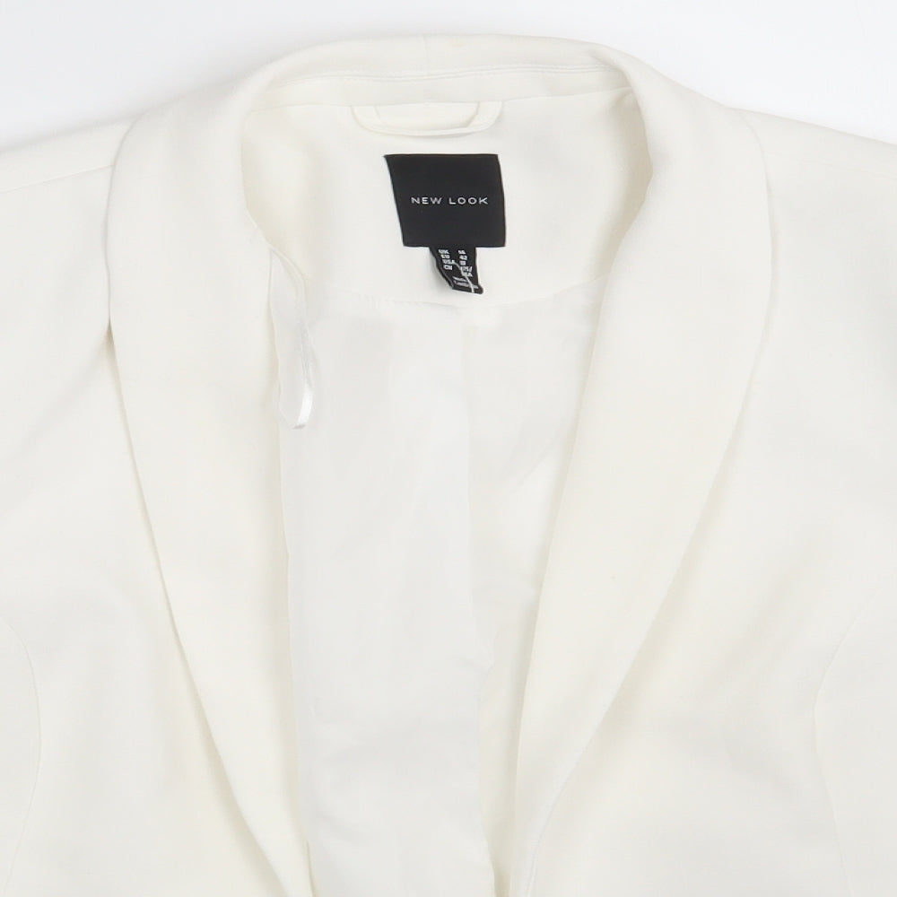 New Look Womens White   Jacket Blazer Size 14