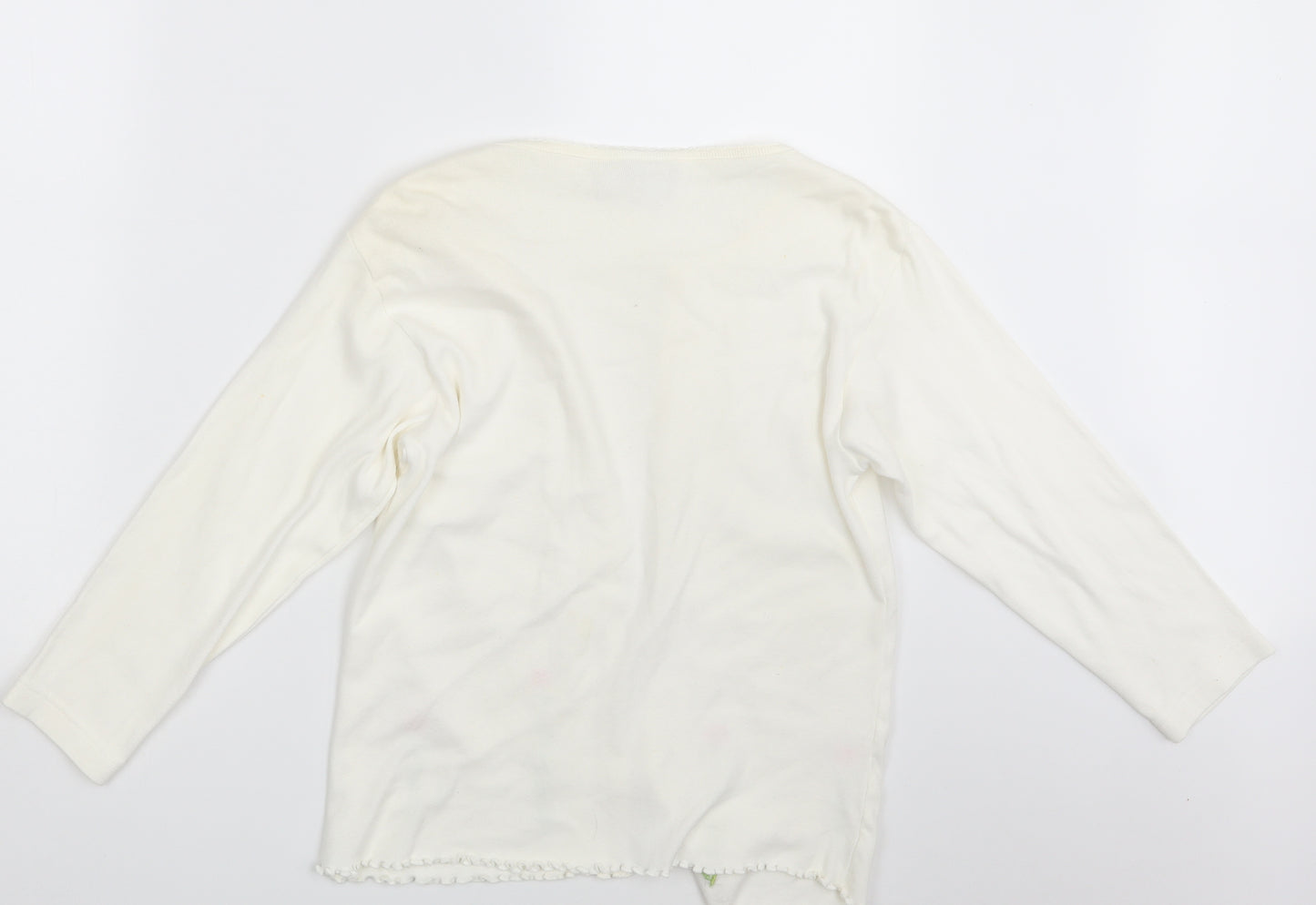 Claire Ashton  Womens Ivory Floral  Cardigan Jumper Size 10