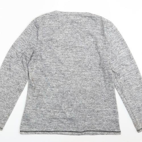 Kalisson Womens Grey Floral  Pullover Sweatshirt Size XL