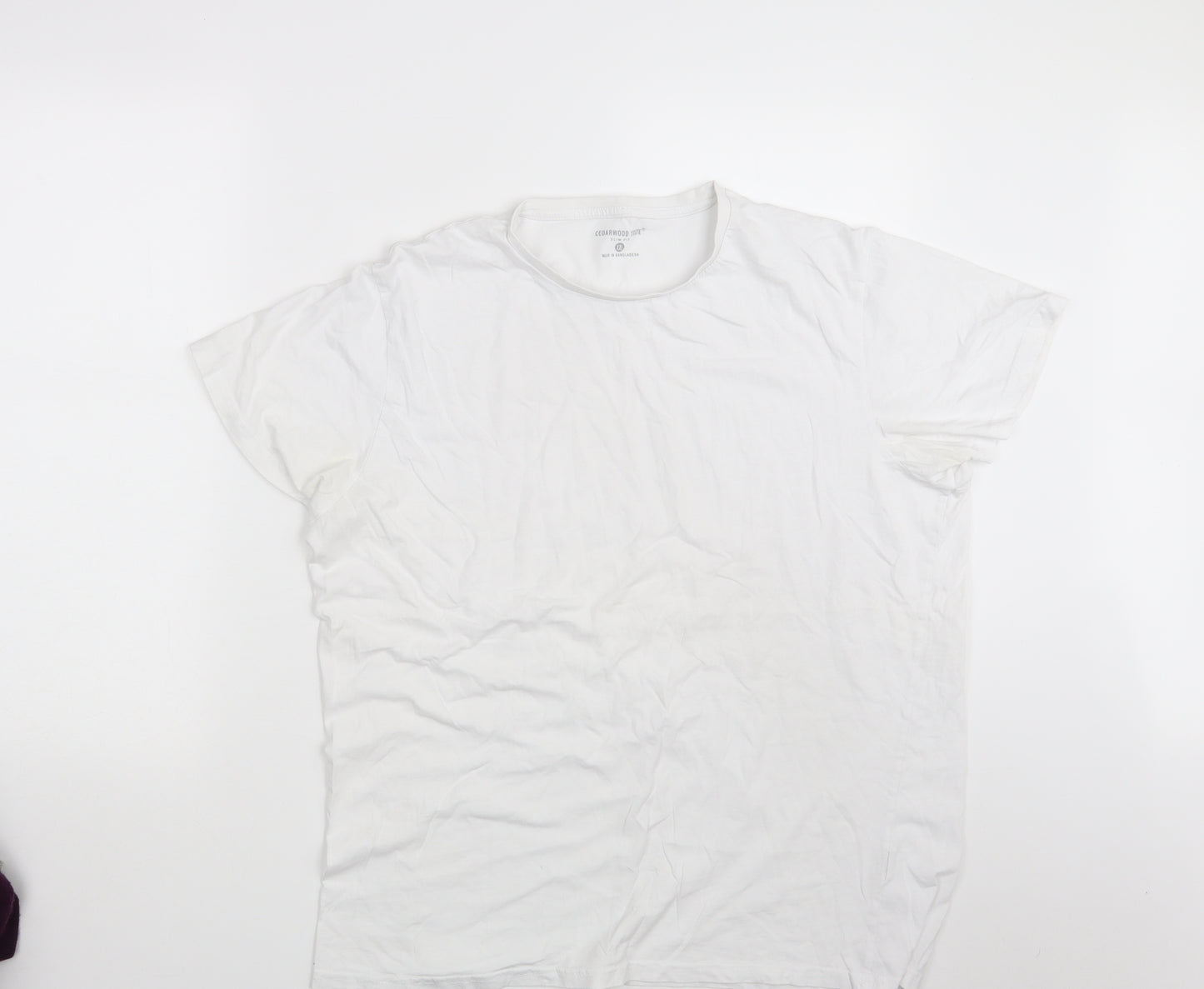 Cedar Wood State Mens White    T-Shirt Size 2XL