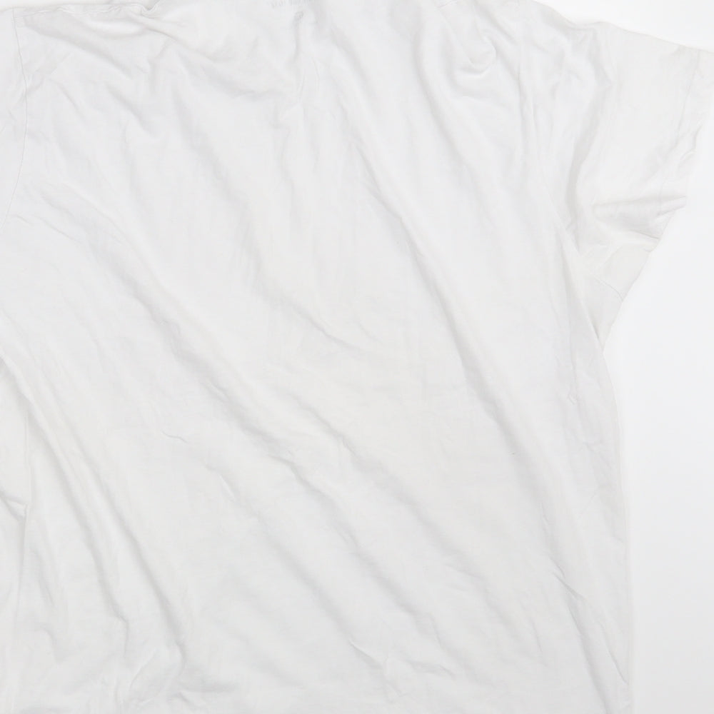 Cedar Wood State Mens White    T-Shirt Size 2XL