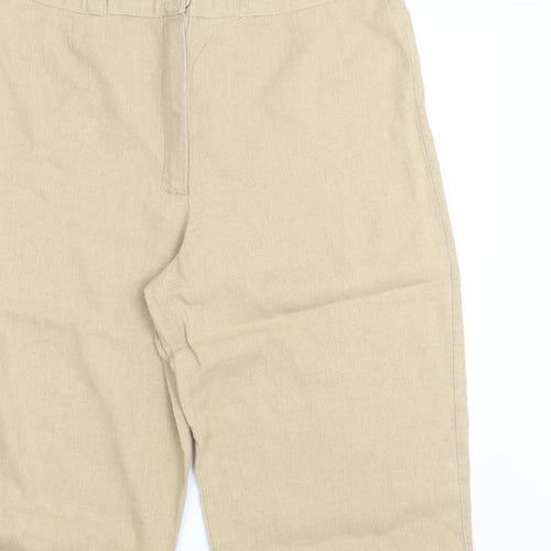 NILE COTTON Womens Beige   Bloomer Trousers Size M L25 in