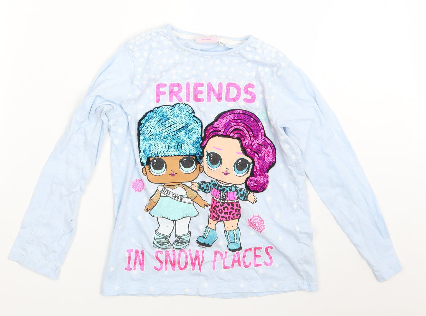 Lol Surprise! Girls Blue   Basic T-Shirt Size 9-10 Years