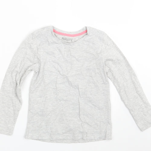 Nutmeg Girls Grey   Basic T-Shirt Size 6-7 Years