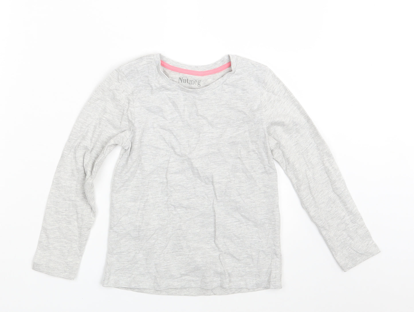 Nutmeg Girls Grey   Basic T-Shirt Size 6-7 Years