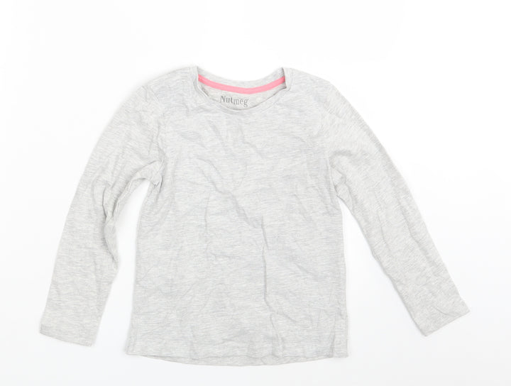 Nutmeg Girls Grey   Basic T-Shirt Size 6-7 Years