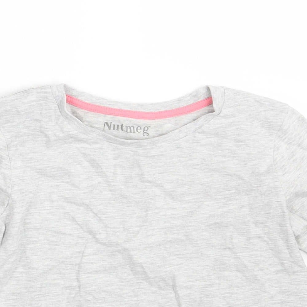 Nutmeg Girls Grey   Basic T-Shirt Size 6-7 Years