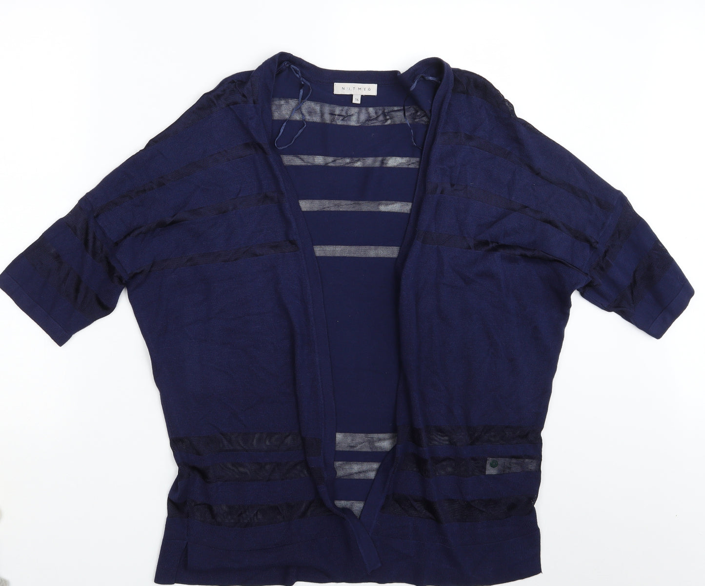 Nutmeg Womens Blue   Cardigan Jumper Size 16