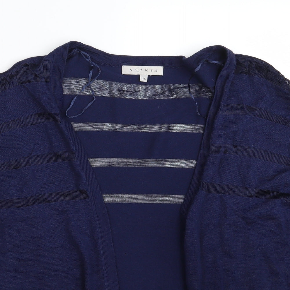 Nutmeg Womens Blue   Cardigan Jumper Size 16