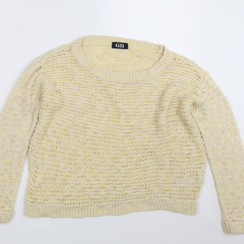 G21 Womens Yellow   Pullover Jumper Size 12