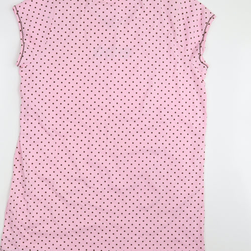 BHS Womens Pink Polka Dot  Basic T-Shirt Size 22
