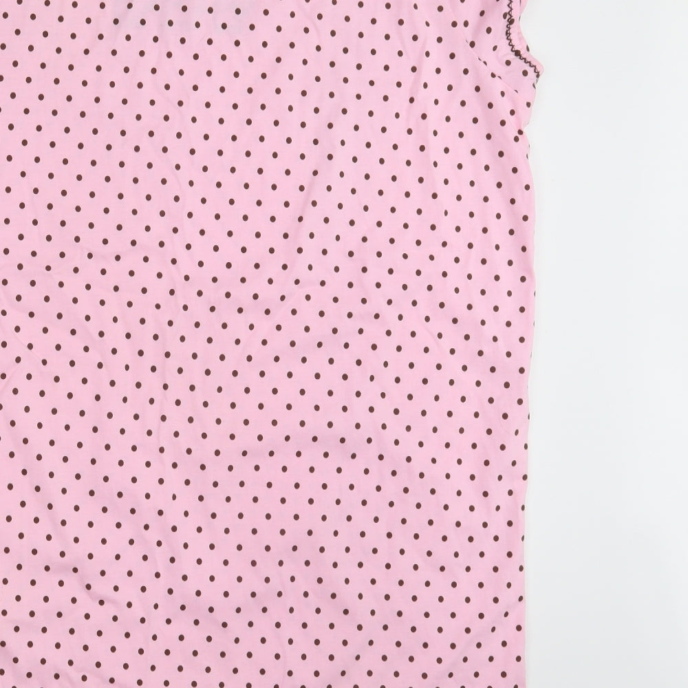 BHS Womens Pink Polka Dot  Basic T-Shirt Size 22
