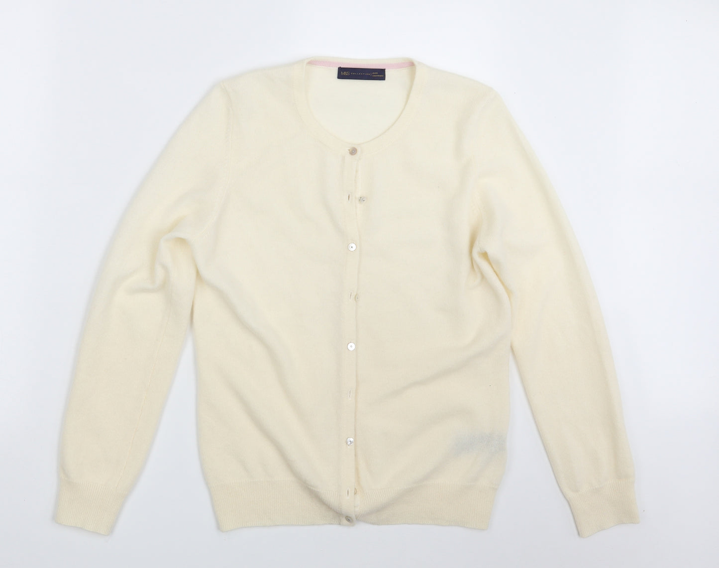 M&S Womens Ivory   Cardigan Jumper Size 12