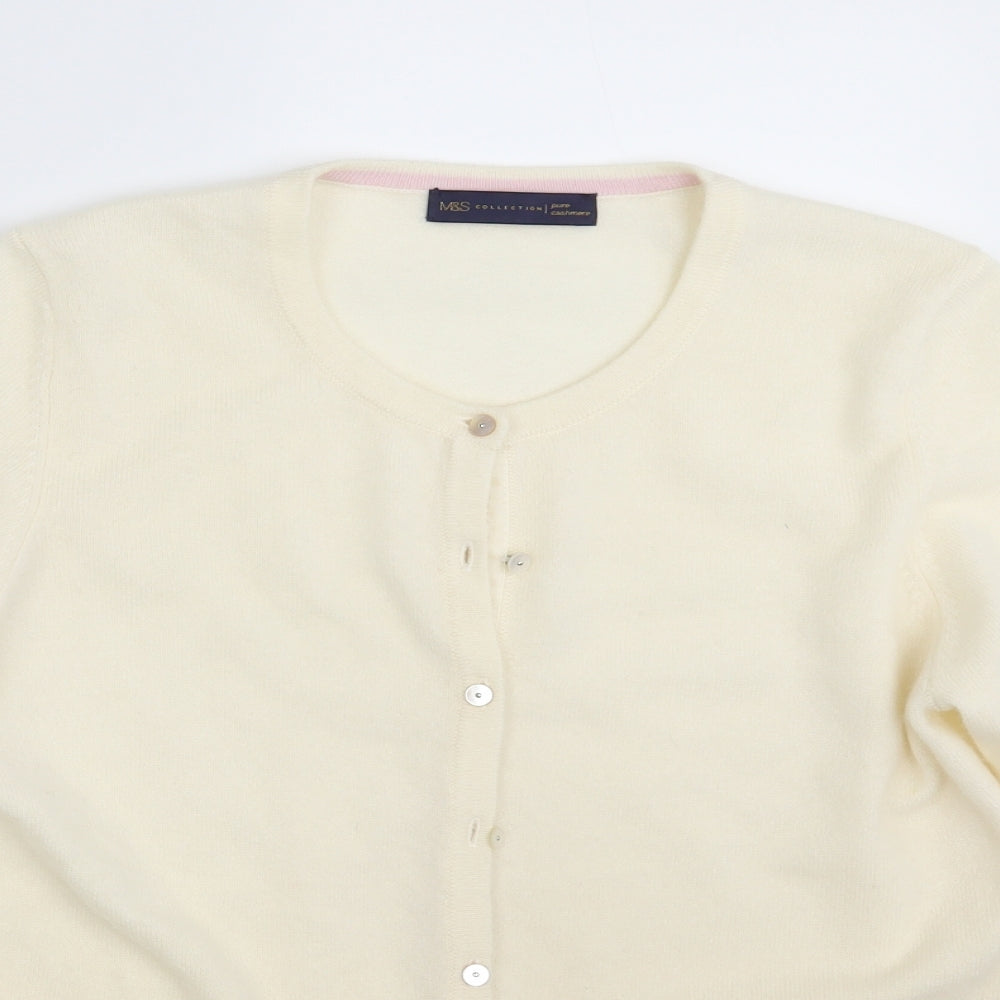 M&S Womens Ivory   Cardigan Jumper Size 12