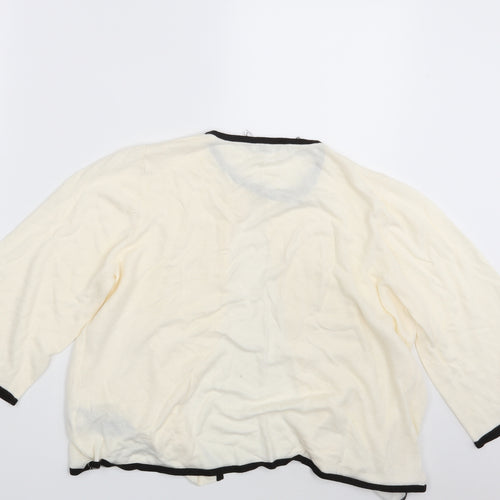 Classic Womens Ivory   Cardigan Jumper Size 14