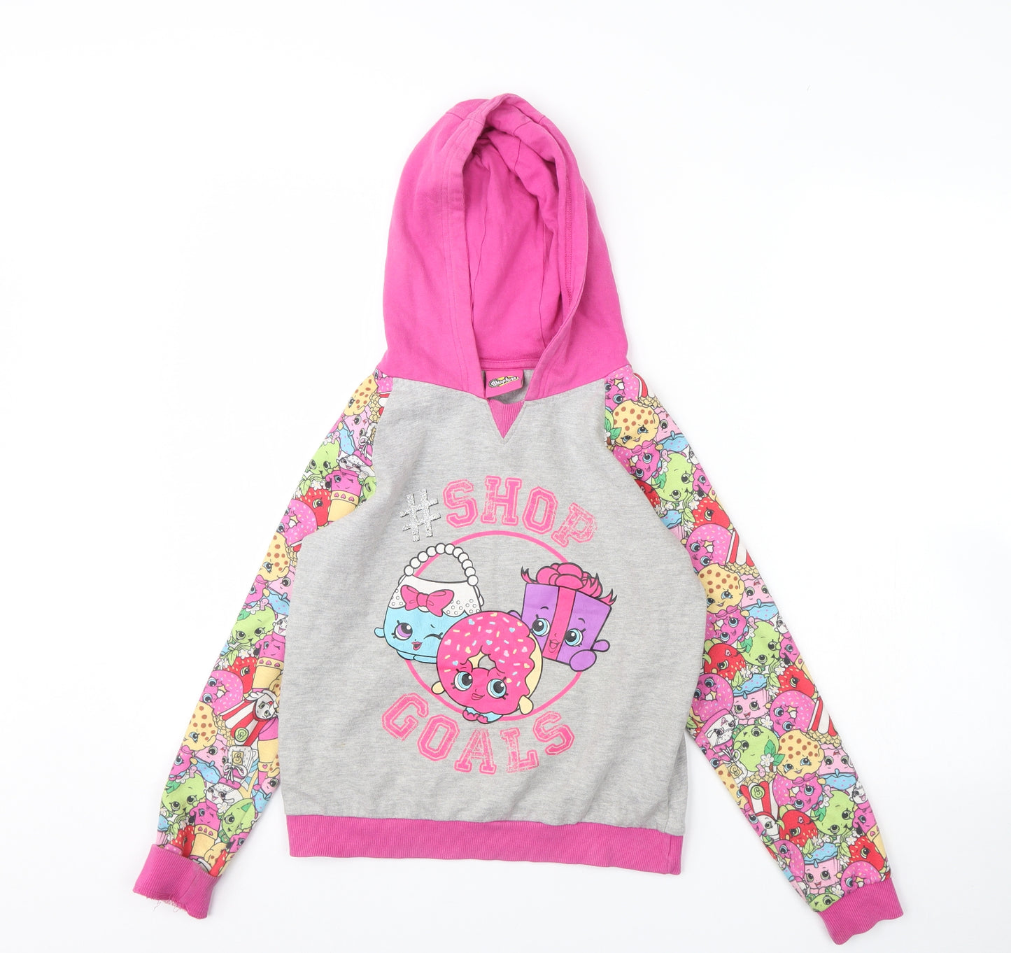 Preworn Girls Grey   Pullover Hoodie Size 9 Years