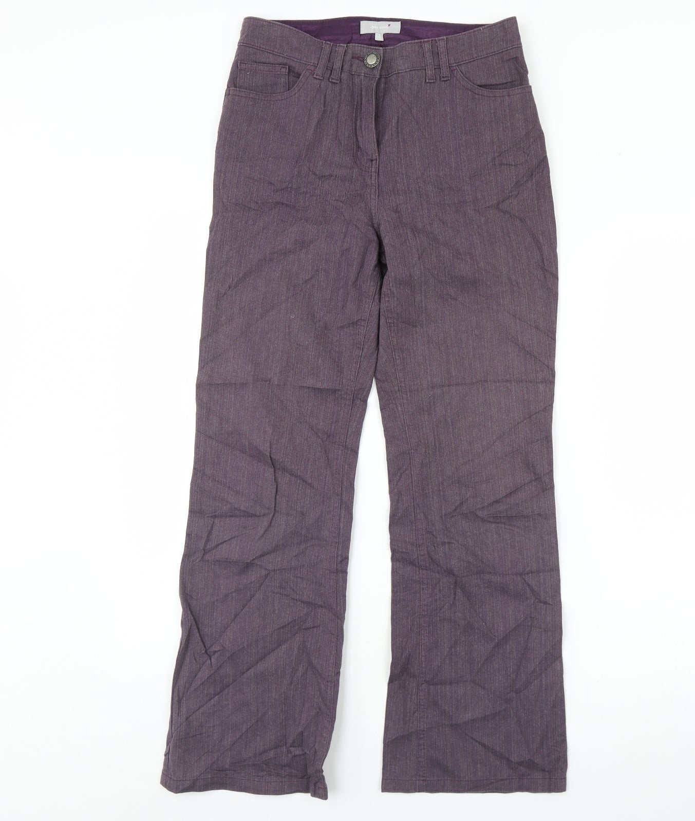 Per Una Womens Purple   Trousers  Size 8 L29 in