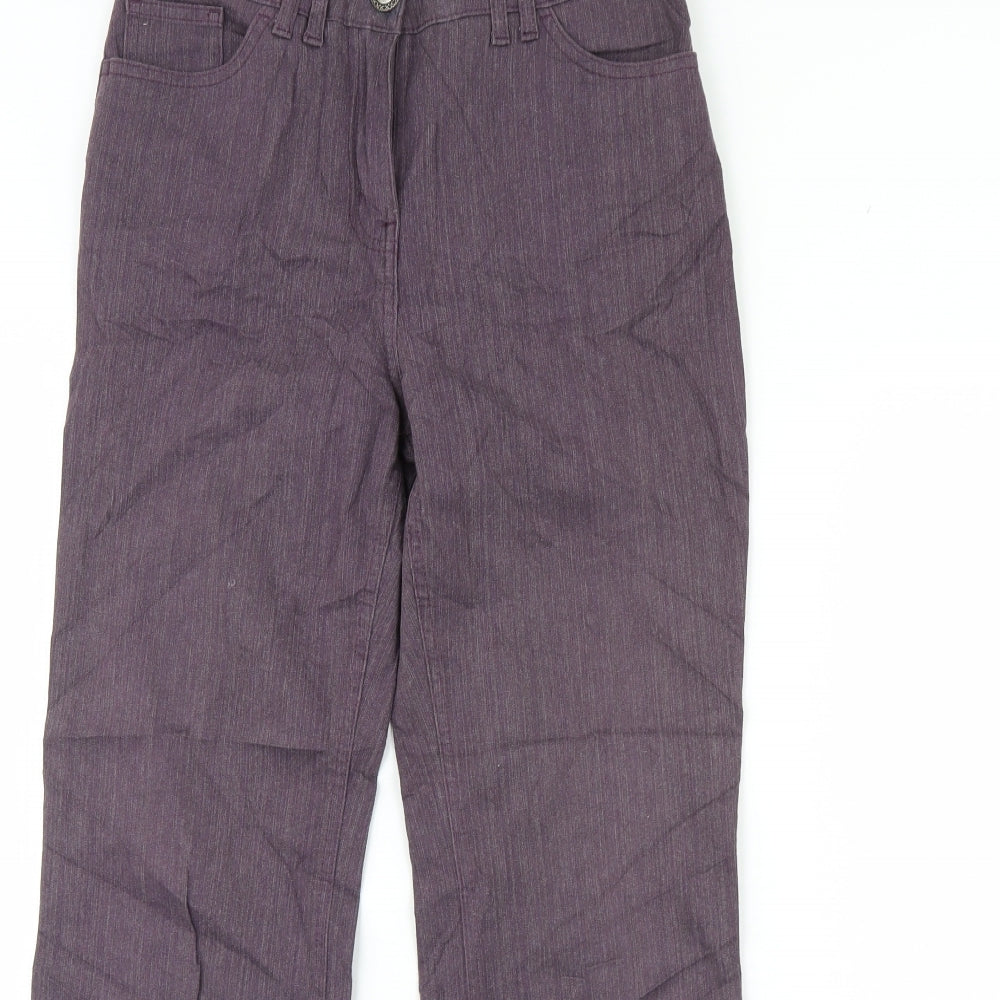 Per Una Womens Purple   Trousers  Size 8 L29 in