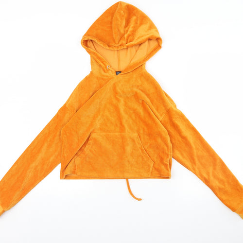 FOREVER 21 Womens Yellow  Corduroy Pullover Hoodie Size S