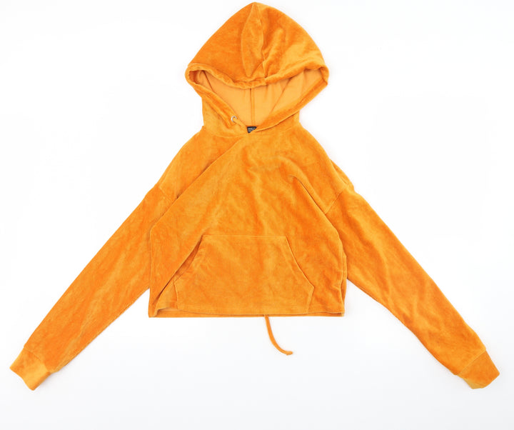 FOREVER 21 Womens Yellow  Corduroy Pullover Hoodie Size S
