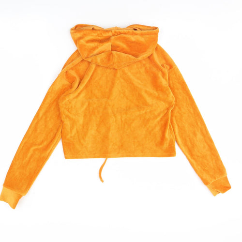 FOREVER 21 Womens Yellow  Corduroy Pullover Hoodie Size S