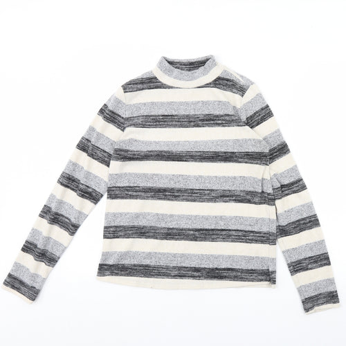 Nocozo Womens Black Striped  Pullover Jumper Size 10