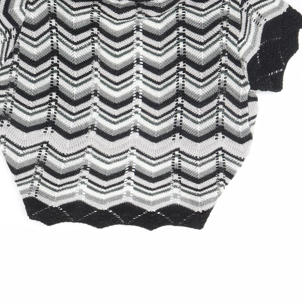 Select Womens Black Striped  Jacket  Size M
