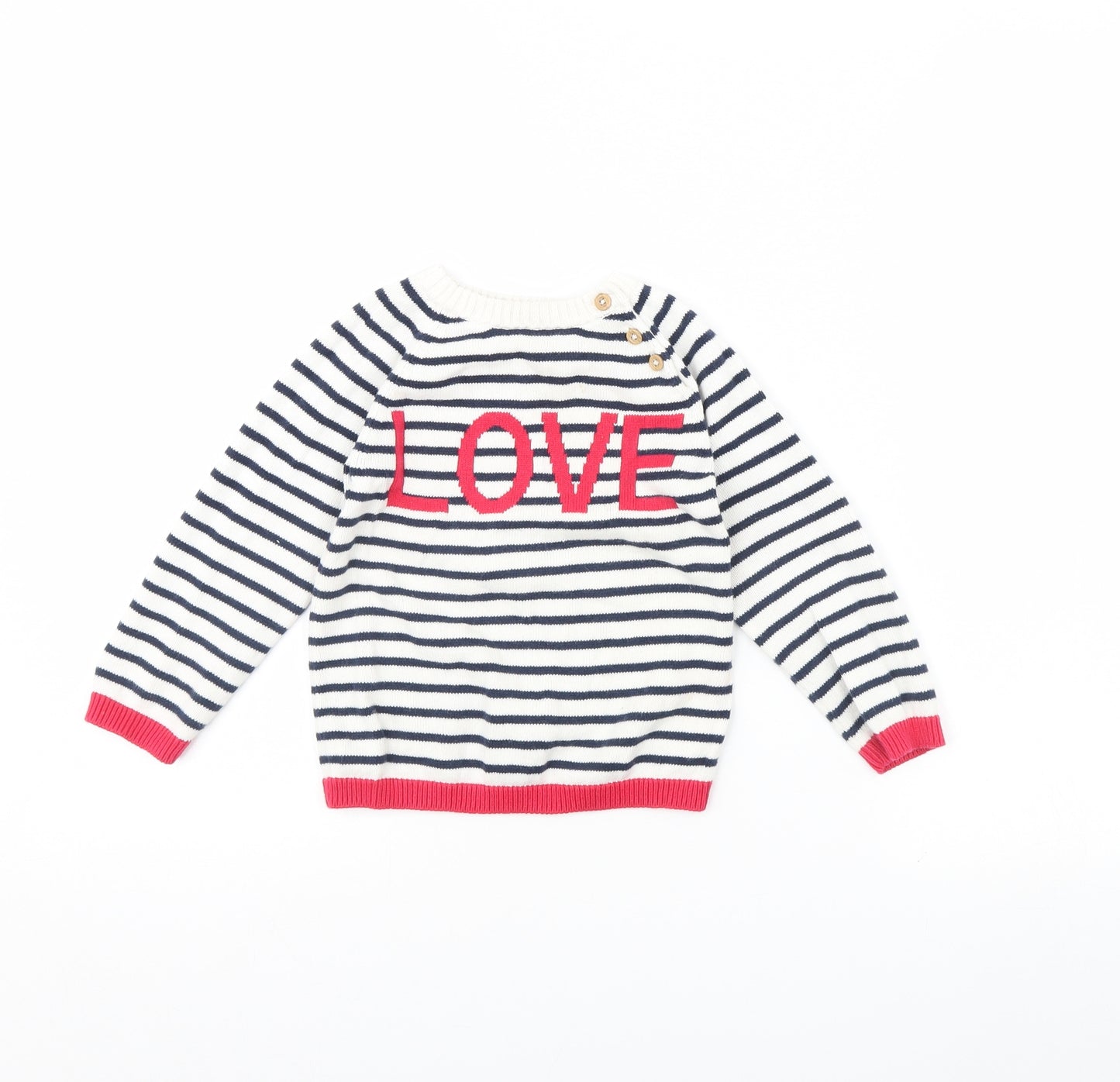 H&M Baby Blue Striped  Pullover Jumper Size 18-24 Months