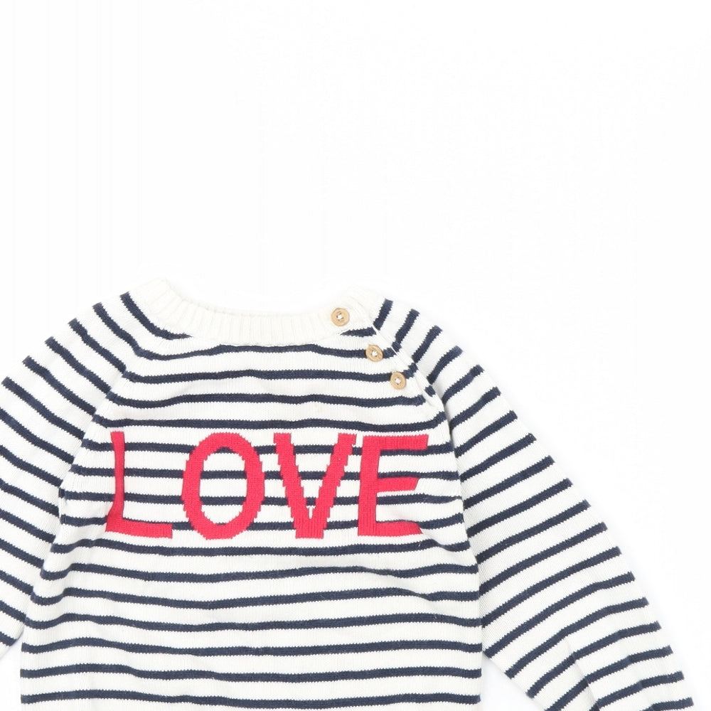H&M Baby Blue Striped  Pullover Jumper Size 18-24 Months