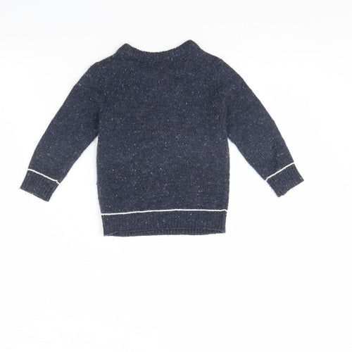 TU Boys Blue   Pullover Jumper Size 2 Years  - Christmas jumper