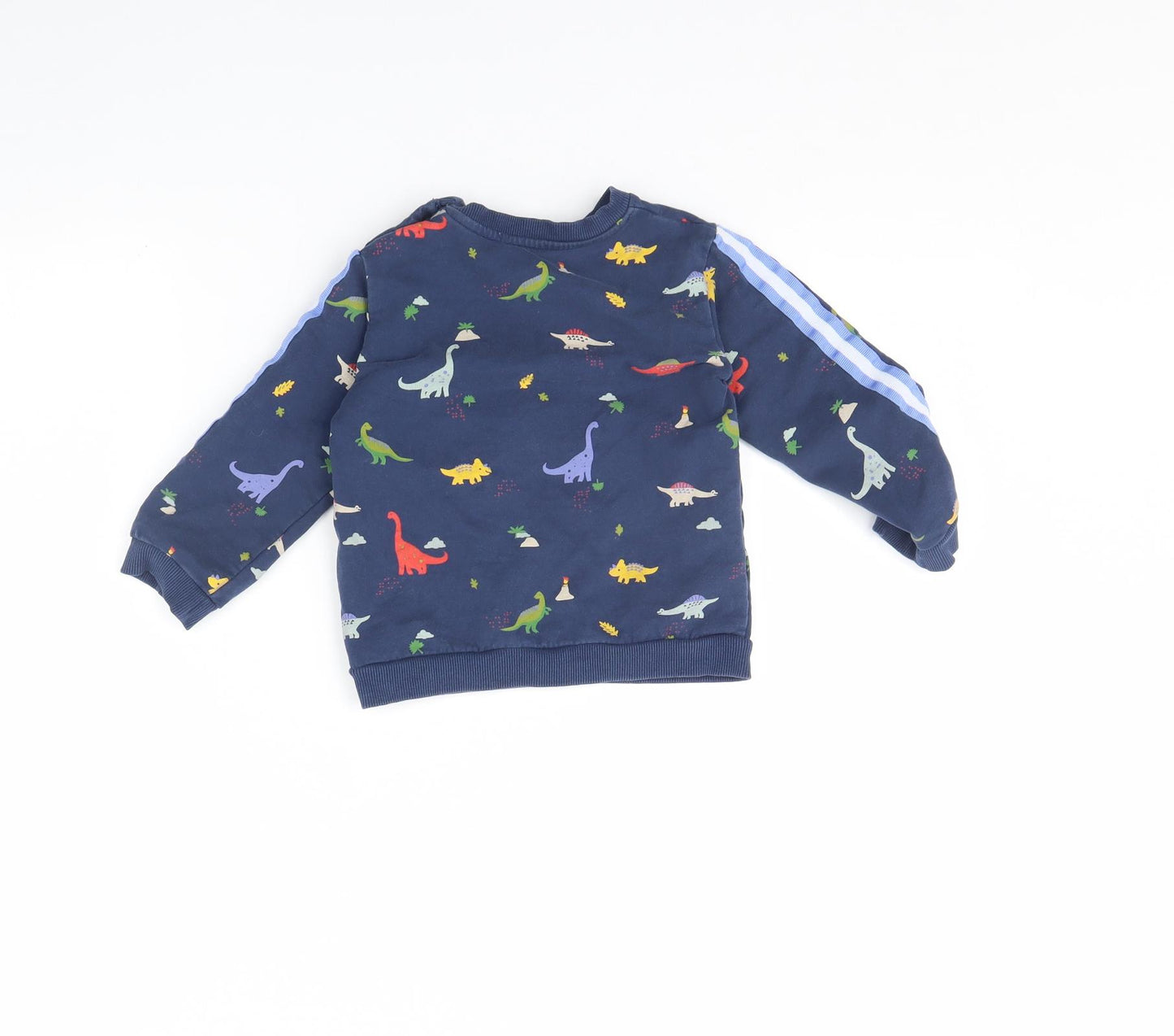M&s Baby Blue Spotted  Pullover Jumper Size 18-24 Months  - Dinosaur
