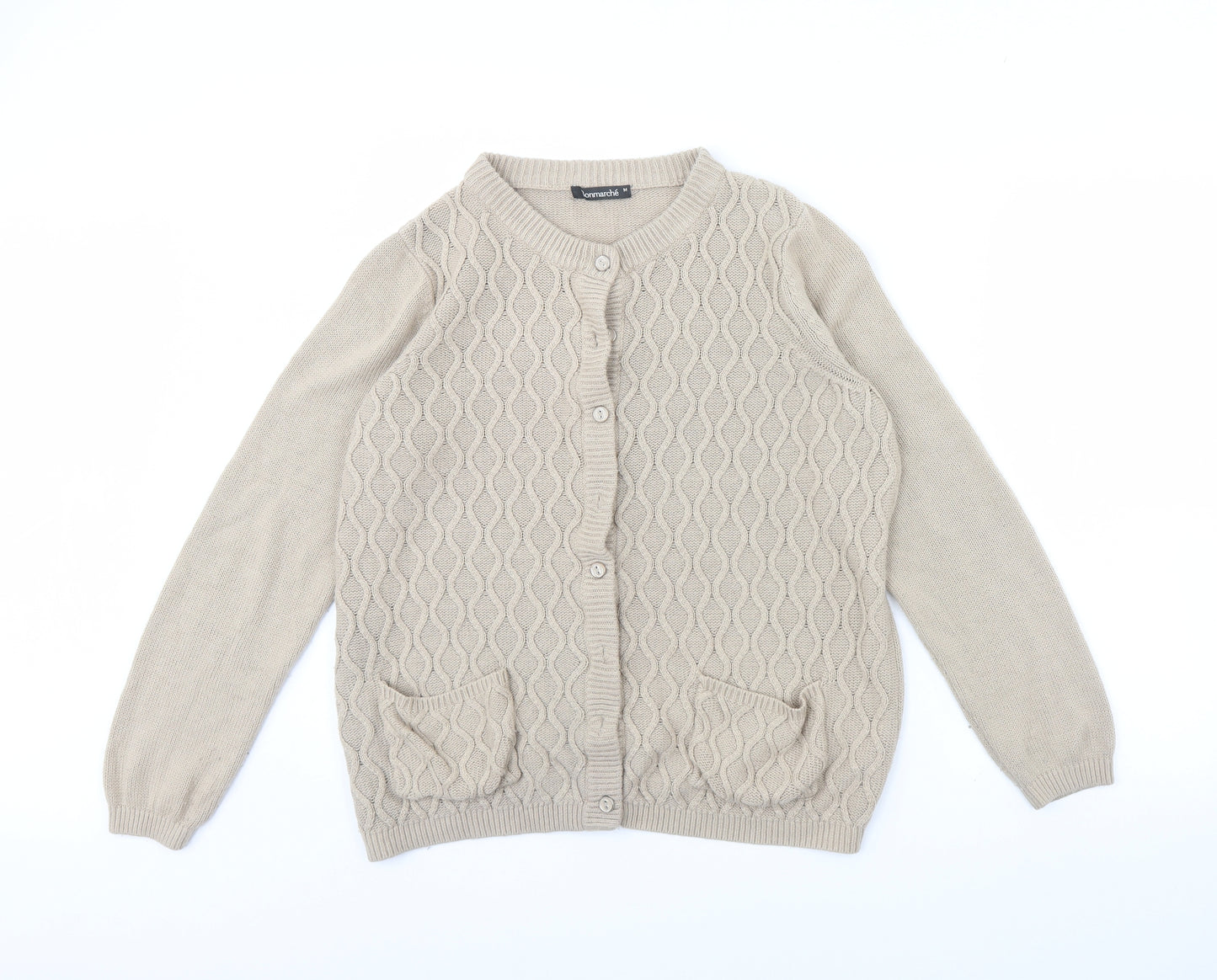 Bonmarché Womens Beige   Cardigan Jumper Size M